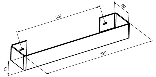 Sapho Sapho, suport pentru prosoape TABELLA 390 mm, oțel inoxidabil periat, MI390