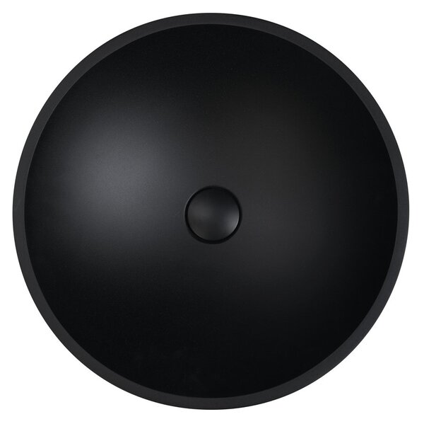 Sapho Sapho, lavoar gravat pe sticla TELICA, diametru 42 cm, negru, TY181B