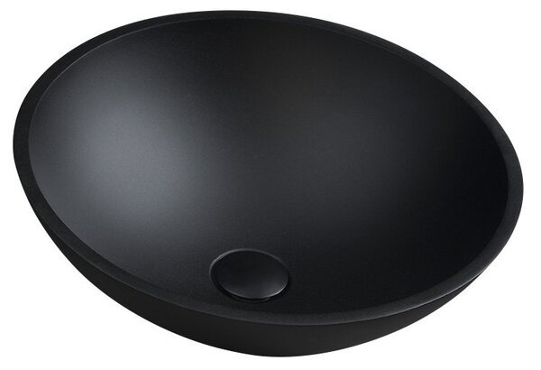 Sapho Sapho, lavoar gravat pe sticla TELICA, diametru 42 cm, negru, TY181B