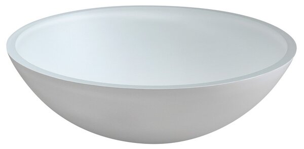 Sapho Sapho, chiuvetă din sticlă gravată TELICA, diametru 42 cm, alb, TY181W