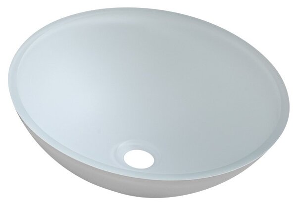 Sapho Sapho, chiuvetă din sticlă gravată TELICA, diametru 42 cm, alb, TY181W