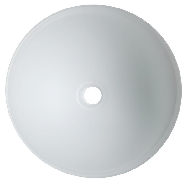 Sapho Sapho, chiuvetă din sticlă gravată TELICA, diametru 42 cm, alb, TY181W