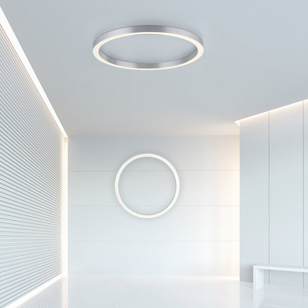 Plafoniere PURE, PURE Lines Round, reglabil, Gri, Camera de zi, Metal, Modern