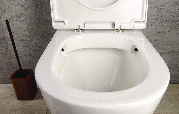 Sapho Sapho, vas combinat pentru WC TURKU FĂRĂ BORDA ridicat, cu apă/deșeuri spate, PC104WR