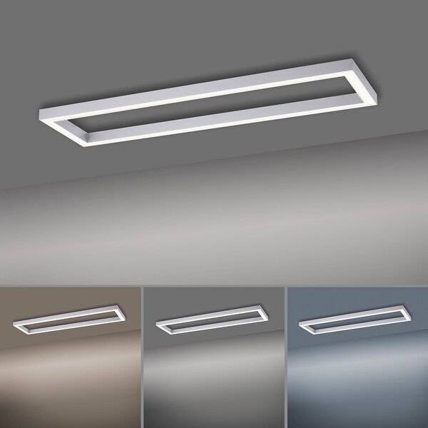 Plafoniere PURE, PURE Lines Square, reglabil, Gri, Camera de zi, Metal, Modern