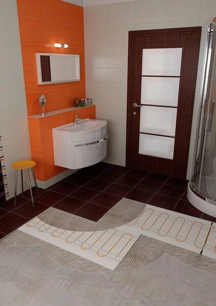 Sapho Sapho, cablu electric de incalzire in pardoseala WARM TILES, 2,8-3,5m2, 450W, WTC29