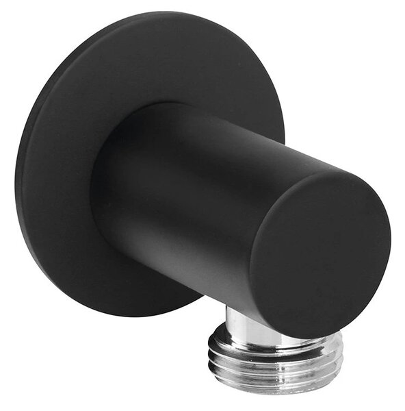 Sapho Sapho, Priză de duș, capac rotund, subțire, negru mat, SG202NE