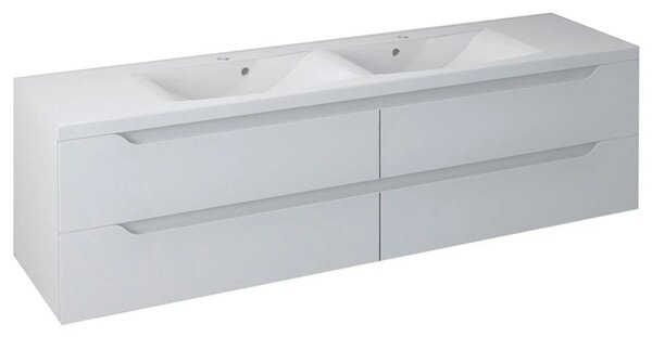 Sapho Sapho, WAVE dulap chiuveta dubla 180x50x48cm, alb (WA181), WA180-3030