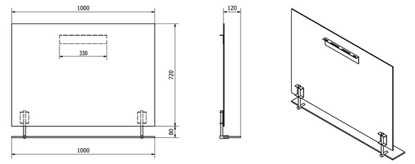 Sapho Sapho, oglinda WEGA 1000x800mm, cu raft, 60092