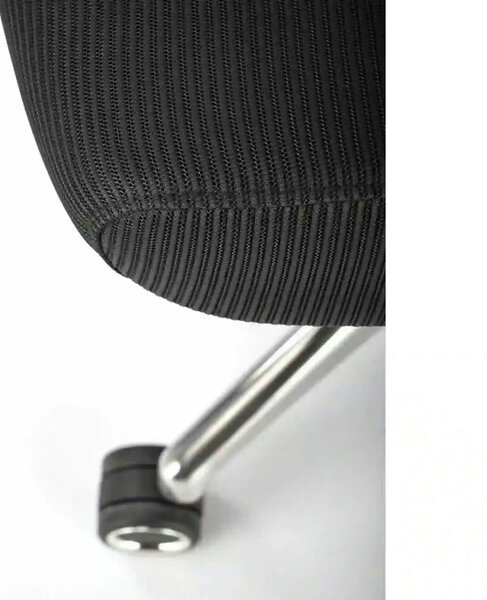 Scaun birou GILBERTO, negru/crom, stofa clasica/metal, 70x64x121/129 c