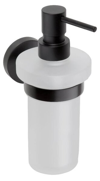 Sapho Sapho, dozator de săpun X-ROUND BLACK, sticlă de lapte, 230 ml, negru, XR101B