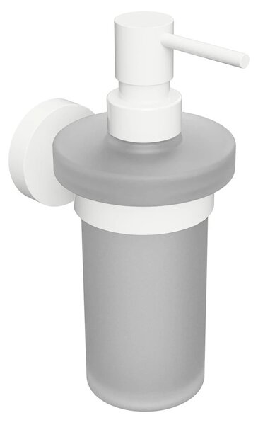 Sapho Sapho, dozator de săpun X-ROUND WHITE, sticlă de lapte, 230 ml, alb, XR101W