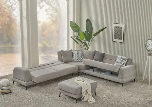 Coltar extensibil cu lada de depozitare Bergama
