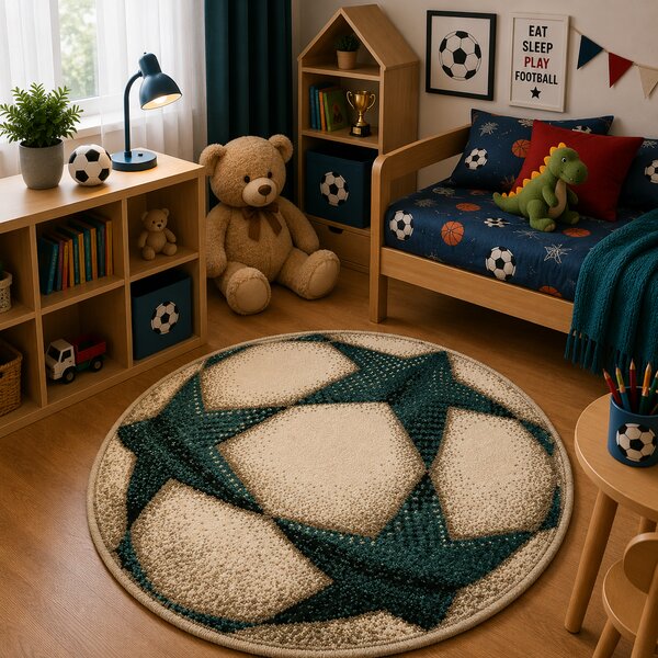 Covor Kolibri, Rotund, Minge Fotbal 02 UEFA 2020, 11199, 67x67 cm, 2300 gr mp