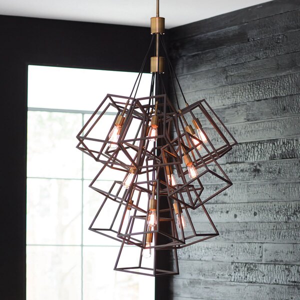 HINKLEY Candelabru Fulton 7 becuri, reglabil, Bronz / Alamă Veche, Camera de zi / sufragerie, Metal