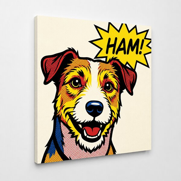 Portret pop-art benzi desenate din poză – cadou pe pânză cu bulă personalizată - 30 × 30 cm