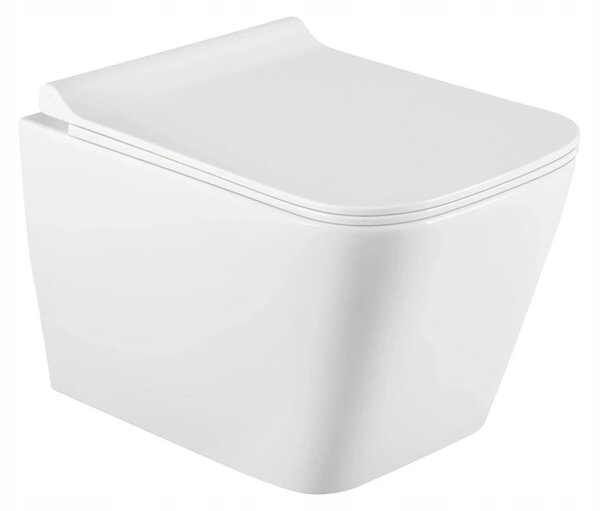Set suspendat Mexen Fenix ​​​​+ WC TEO Rimless 51 x 35 cm + placă cu cădere lentă Slim, 60100 + 30850700