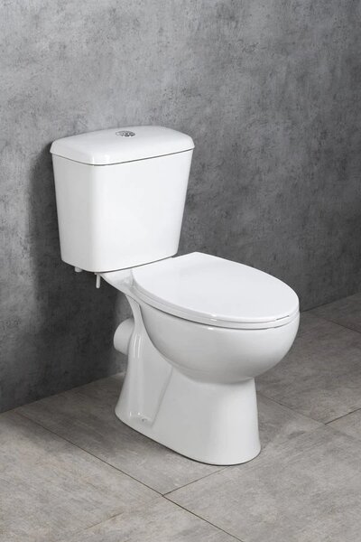 Aqualine Aqualine, JOSE WC combi, două butoane 3/6l, gunoi spate, alb, PS8812