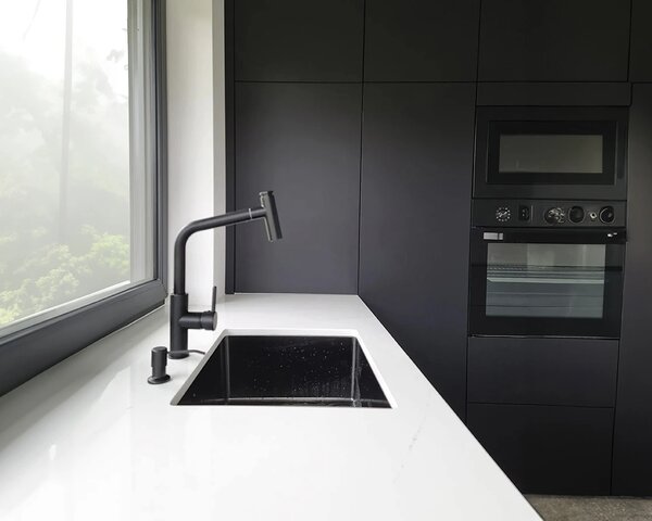 Laveo Toro, baterie de bucătărie în picioare h-390, negru, LAV-BAX_769D