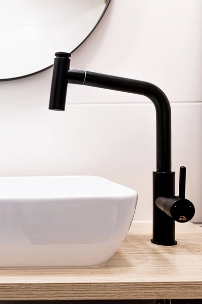 Laveo Toro, baterie de bucătărie în picioare h-390, negru, LAV-BAX_769D