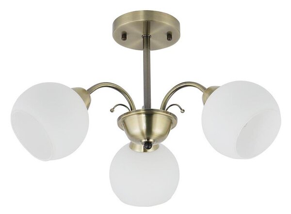 Candelabru pe tijă NESTOR 3xE27/40W/230V, alamă