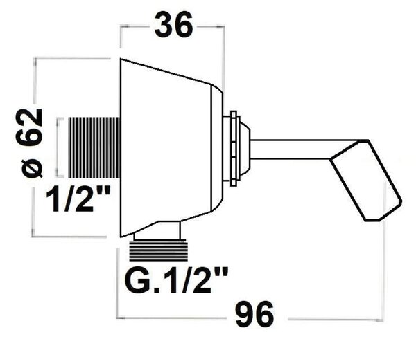 Sapho Sapho, Suport de dus rotativ, cu priza, crom, SUP4B