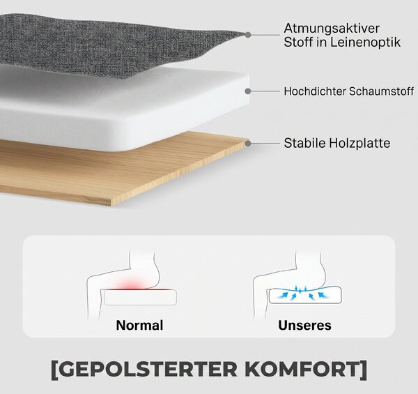 HOMCOM Canapea Extensibilă cu 3 Locuri cu Șezlong și Spațiu de Depozitare, 197x129x85 cm, Gri Închis | Aosom Romania