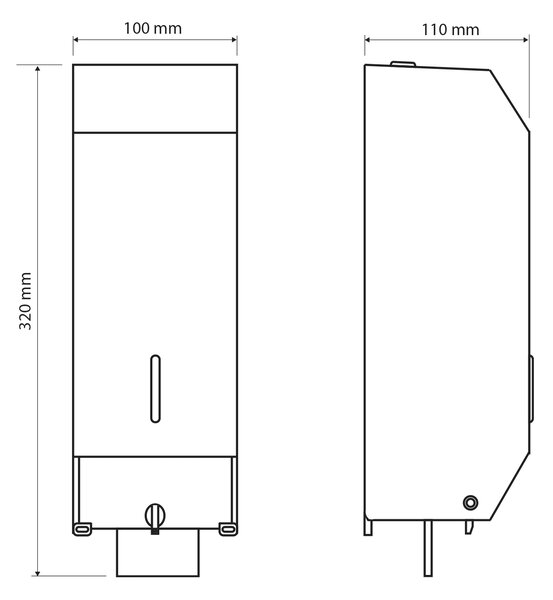 Sapho Sapho, Dozator de sapun 1100 ml, otel inoxidabil lucios, XP123