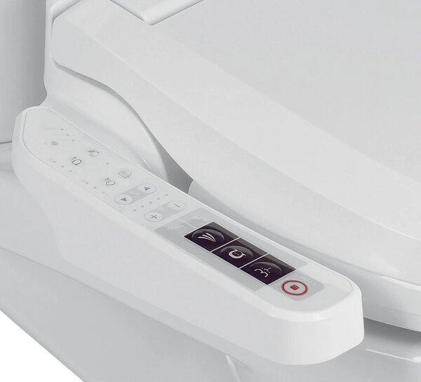 Sapho Sapho, scaun combinat WC HANDICAP ridicat cu bideu electronic BLOOMING EKO PLUS, fără margine, canalizare spate, alb, NB-1160D-1