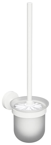 Sapho Sapho, umeraș pentru perii WC X-ROUND WHITE, sticlă de lapte, mat alb, XR303W
