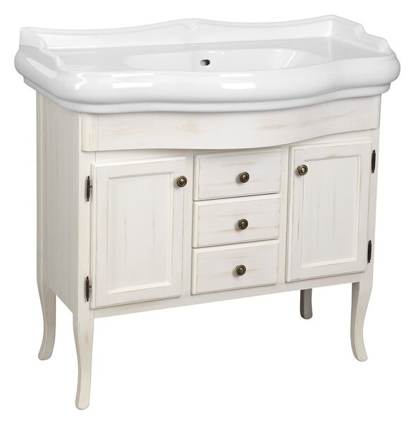 Sapho Sapho, dulap lavoar RETRO 89x80x48cm, alb antic, 1621