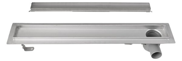 Aqualine Aqualine, scurgere de pardoseală din oțel inoxidabil PAVINO cu grilă pentru gresie, L-760, DN50, 2710-80
