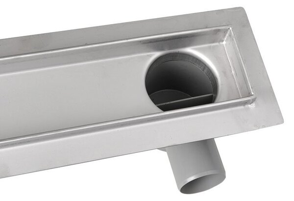 Aqualine Aqualine, scurgere de pardoseală din oțel inoxidabil PAVINO cu grilă pentru gresie, L-760, DN50, 2710-80