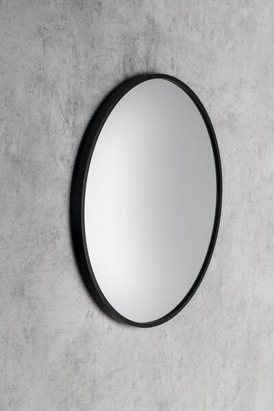 Sapho Sapho, oglindă rotundă NOTION SLIM în ramă, diametru 50cm, alb mat, NT500W