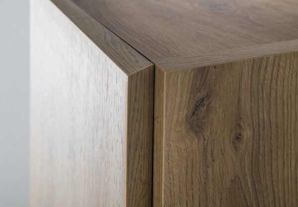 Aqualine Aqualine, dulap înalt ALTAIR cu coș 40x184x31cm, stejar emporio, AI485L