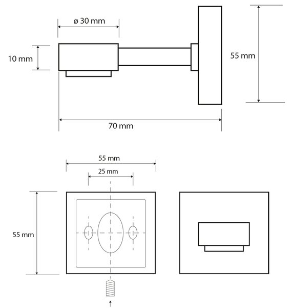 Sapho Sapho, sapuniera X-SQUARE cromată magnetică, XQ801