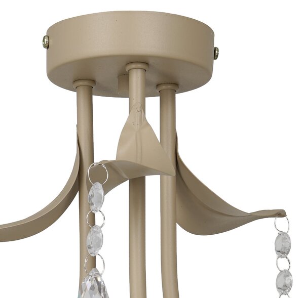 Milagro Lighting Plafonieră Celeste, culoare taupe, Ø 40 cm, metal, cu 3 becuri, reglabil, Auriu / Alamă, Camera de zi / sufragerie, Metal