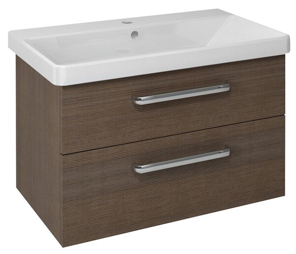 Sapho Sapho, THEIA Dulap pentru lavoar 75,6x50x44,2cm, 2x sertare, pin rustic, TH080-1616