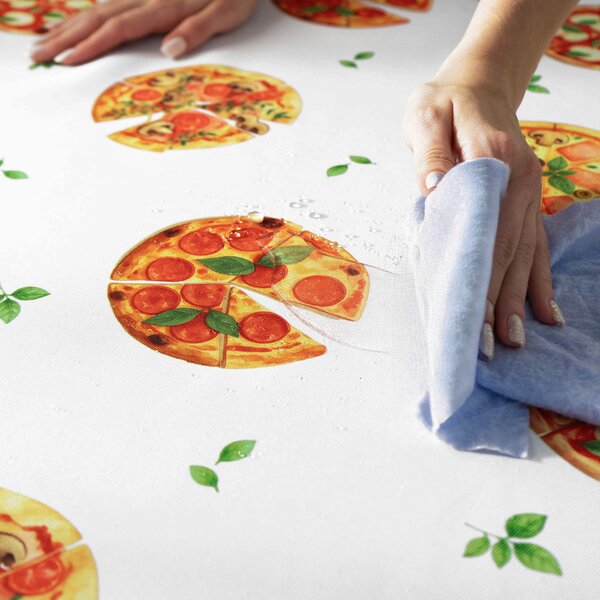 Goldea față de masă teflonată - pizza delicioasă 120 x 180 cm