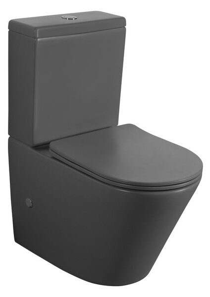Sapho Sapho, vas combinat WC DARIO RIMLESS cu rezervor, deșeuri inferioare/spate, alb, PC1012WRGR