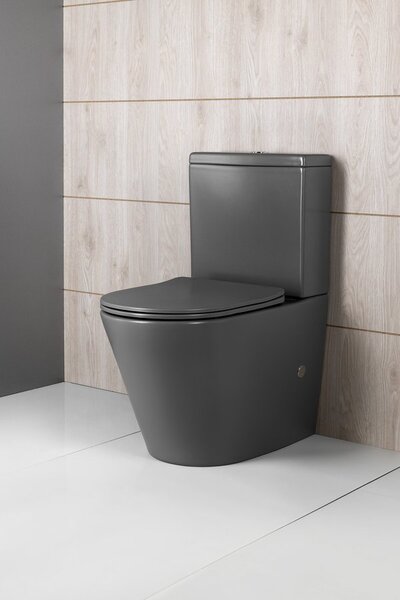 Sapho Sapho, vas combinat WC DARIO RIMLESS cu rezervor, deșeuri inferioare/spate, alb, PC1012WRGR