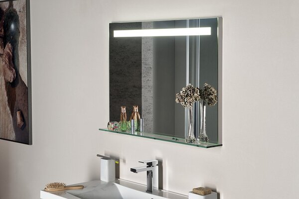 Sapho Sapho, oglindă BRETO cu iluminare LED și raft 800x608mm, BT080