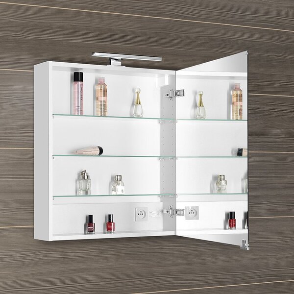 Sapho Sapho, galerie MIRRÓ cu iluminare LED, 60x70x16cm, stânga/dreapta, alb, MC060-0030