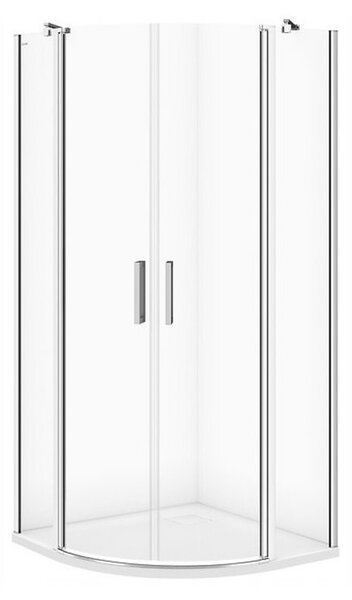 Cersanit Moduo, cabina de dus patrata 80x80x195cm, sticla transparenta 6mm, profil crom, S162-018