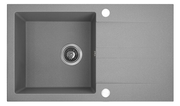 Kuchinox Shire, chiuvetă din granit cu 1 cameră cu scurgere 760x440x185 mm, gri, LAV-SBS_511Y