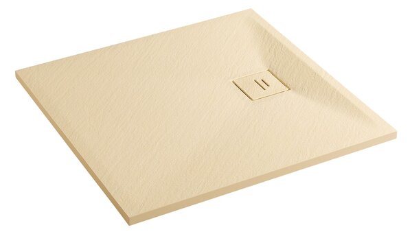 Erga Hyper, cadă de duș SMC 80x70x2,6 cm + sifon, bej mat, ERG-V06-SMC-7080S-BG