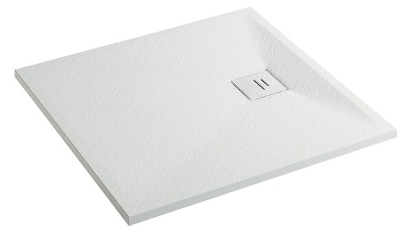 Erga Hyper, cadă de duș SMC 90x70x2,6 cm + sifon, alb mat, ERG-V06-SMC-7090S-WH