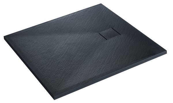 Erga Hyper, cadă de duș SMC 70x70x2,6 cm + sifon, negru mat, ERG-V06-SMC-7070S-BK