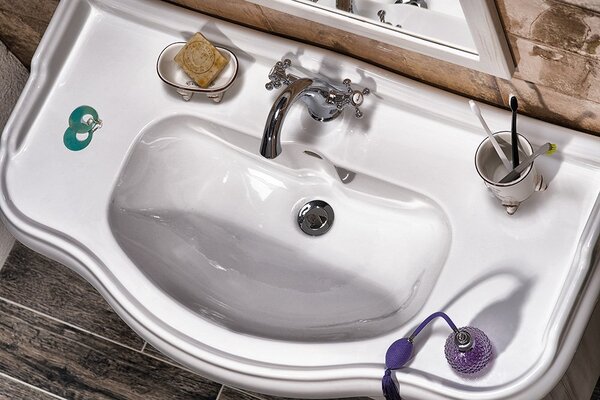 Sapho Sapho, Set de baie RETRO 100, alb antic, KSET-015