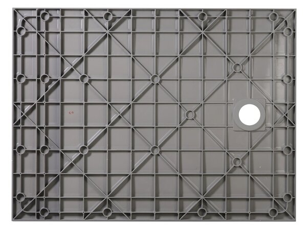 Erga Hyper, cadă de duș SMC 80x80x2,6 cm + sifon, gri mat, ERG-V06-SMC-8080S-GR